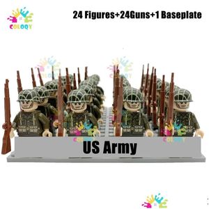 Blokkeert Kids Toys WW2 Soldiers Building Nation Army Mini Action Figures Militaire bakstenen Educatief voor jongens kerstcadeaus Drop Deliv Otite