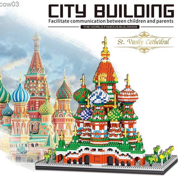 Blocs Grande ville bâtiment modèle 3D bloc de construction ville rue vue basilic bricolage bloc de construction assemblage jouet boîte-cadeau 4872 pièces R231020