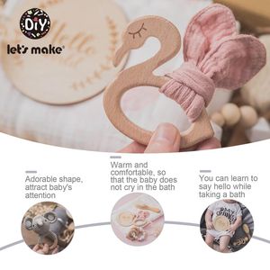 Blocs Faisons des jouets de bain bébé ensemble Bracelet en bois Bracelet Crochet Commémorant Joustone Toys Baby Bath Gift Products For Kids