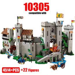 Blocs Roi Lion Castle10305 Construction Chevaliers Château Médiéval Briques Ensemble Constuction Jouets Pour Enfants Cadeaux D'anniversaire 230605