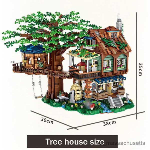 Blocs LOZ 1033 Nouveau produit Tree House 4761pcs Mini bloc de construction Scène d'assemblage de bricolage Modèle Toys pour enfants Giver Gift City R230817