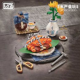 LOZ Creatief miniblok Chinees eten Harige krabben Kreeft Bouwsteen Bier Rivierkreeft Vrienden Speelgoed Puzzelmontage voor kinderen Cadeau R231208