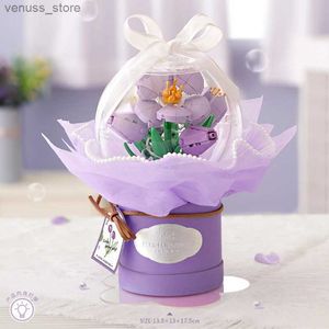 Blocks Loz Kreative Welle Ball Blume Ewige Blume Holding Bundle Baustein Rose Sonnenblume Mit Beleuchtung Sets Spielzeug Für Mädchen Geschenke R231208