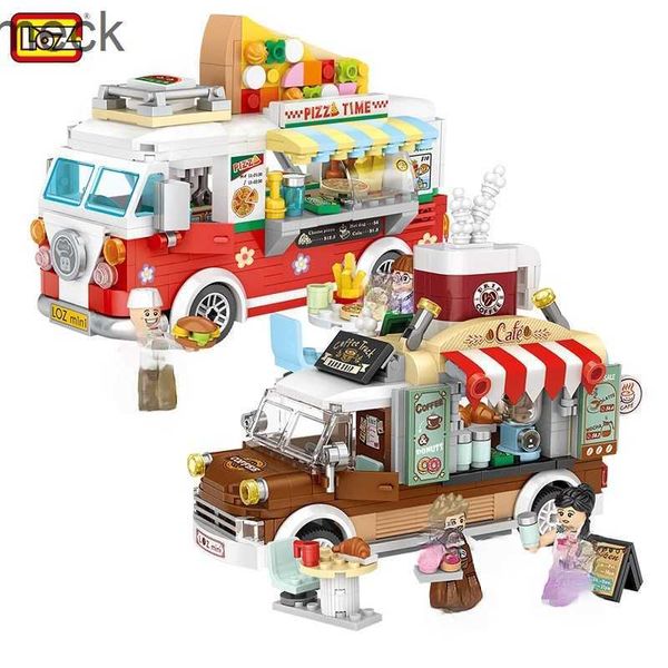 Bloques LOZ Mini Blocks City Series Street View 491pcs + FOOD Truck Fruit / heladería Tienda Aprendizaje Ensamblar Juguetes 1739