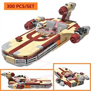 Bloques Luke's X-34 Space Series Soro Suub Landspeeder Fighter MOC-41385 Building Blocks Bricks A Airship Kids para juguetes Regalos de Navidad 230523