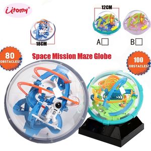 Blocs Magic Intellect Ball 3D Space Maze globe IQ Balance jouet Jouets éducatifs classiques avec 80 100 Obstacles 230209