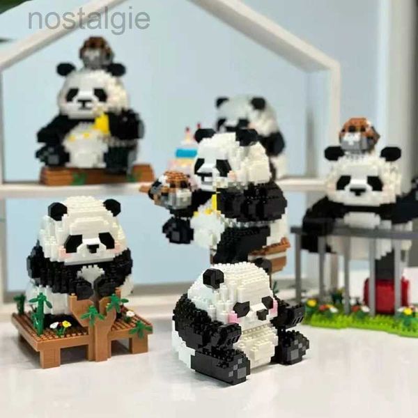 Blocs Micro-assemblés petites particules jouets éducatifs blocs de construction cadeaux pour enfants garçons et filles Panda 3D Puzzle ornements 240401