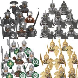 Blocks Military Building Blocs Médiéval World Science Fiction Soliding Figures Cadeaux Armes Shields Casques Mini Bricks Moc