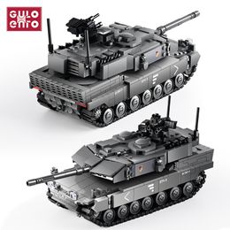 Blokken Militaire Tanks Challenger Leopard 2A7 Gevechtstank Soldaat Building WW2 Bricks Army Kids Kinderen Speelgoed Geschenken 221209