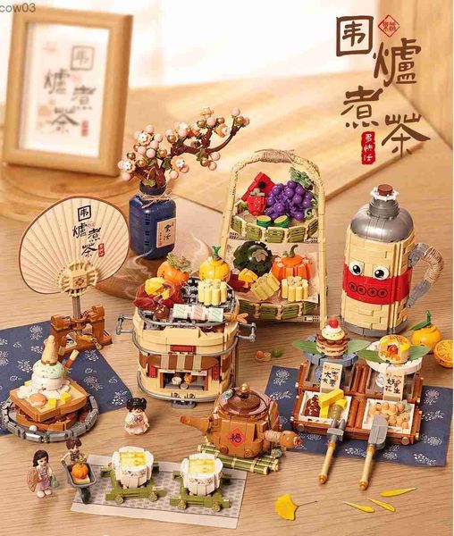 Bloques mini bloques de construcción para niños, juguetes para niños, regalo para niñas, modelo de comida china Dim Sum, Año Nuevo 1388 1389 1390 1391 R231020