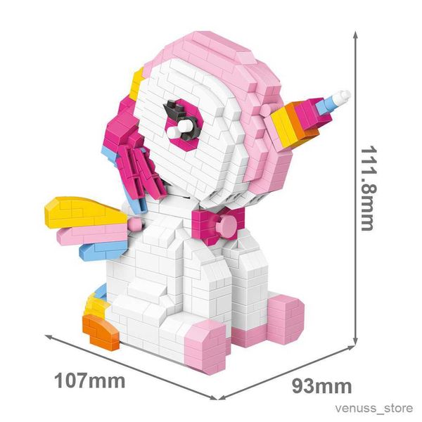 Blocs Mini Blocs de Construction Figurines Jouets Animaux Drôles Diamant Micro Bloc Enfants Jouets Cadeaux D'anniversaire Pour Enfants R230701