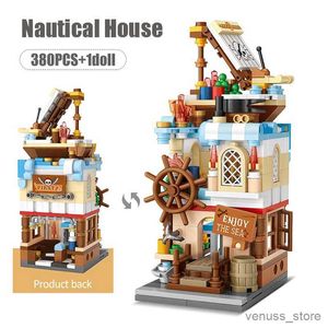 Blokken Mini Bouwstenen Stad Street View Nautische Huis Model Ornamenten Kasteel Model Assemblage Kids Educatief Speelgoed Gift R230629