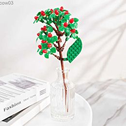 Blokken Mini Bouwstenen Simulatie Bloem Chrysant Roos Boeket Ingemaakte Model Decoratieve Baksteen Kinderspeelgoed Meisje Geschenk R231020