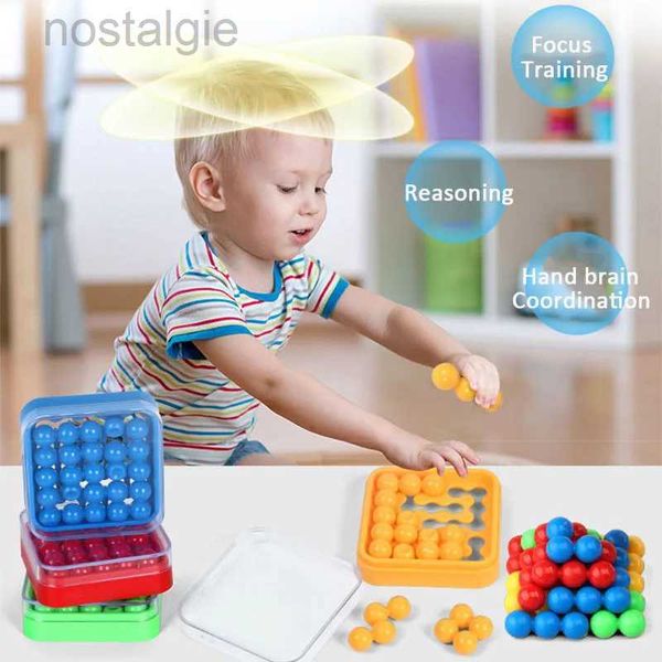 Blocs Mini enfants blocs en plastique Puzzle boîte jeu casse-tête jouet Intelligence 3D Montessori cadeau éducatif fête faveur pour les enfants 240401