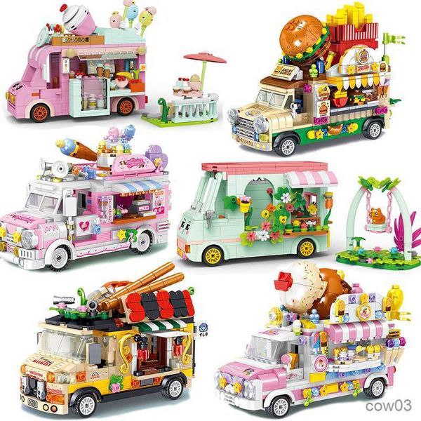 Blocs Mini Pièces City Outing Bus Compatible Amis Camper Van Camping Car Princesse Modèle Blocs de Construction Ensembles Briques Jouets Pour Filles R230720