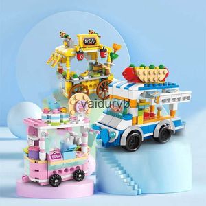 Blocs Mini blocs de construction de petites particules assemblage jouet Puzzle Street View nourriture rue modèle de construction pour enfants décoration fille cadeauvaiduryb