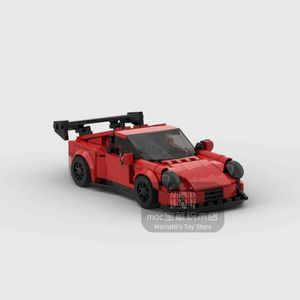 Blocs MOC-911GT3-RS voiture de sport de course véhicule vitesse Champion Racer blocs de construction brique créative Garage jouets pour garçons 240120