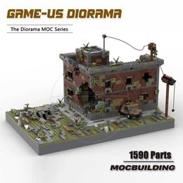 Bloques Bloques de construcción MOC serie de juegos The Last of Us Diorama Castle Architecture DIY ensamblaje ladrillos colección modelo juguetes regalo de Navidad 240120