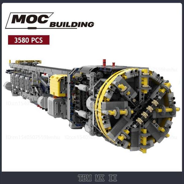 Blocs MOC blocs de construction TBM MK II modèle aléseuse moteur technologie briques bricolage assemblage Collection jouets créatifs Puzzle cadeaux 240120