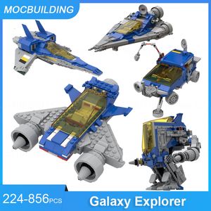 Blokken MOC Building Twin Engine Space Scamper 10497 Galaxy Explorer Alternatief Model DIY Gemonteerd Bricks Speelgoed Geschenken 224PCS 230627