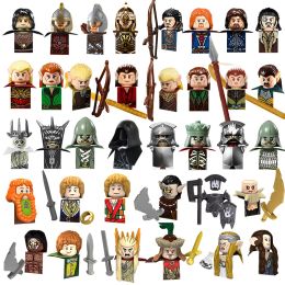 Bloqueos MOC Medieval Lotr Orcus Figuras Orc Soldiers Raider Vargr Knights Buques de construcción Juguetes para niños Regalos