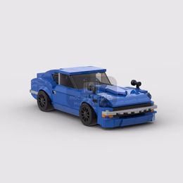 Blocs MOC Nissan Fairlady 240Z voiture de sport de course véhicule vitesse Champion Racer construction brique jouets de Garage créatifs pour garçons 231114