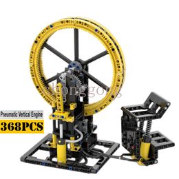 Blocs MOC pneumatique Vertical moteur modèle briques de construction assemblage enfants jouets cadeau d'anniversaire ensemble de noël 230222
