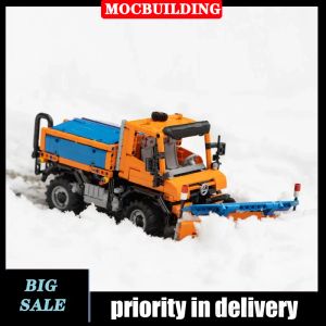 Blokkeert MOC Technology City City Model Bouwsteen Sneeuw Sweeper Dump Truck Boy Toy Birthday Gift