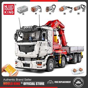 Blocks MOULD KING 19002 Technial Building Blocks App Control Motorized Pneumatic Crane Truck MOC-8800 Bricks Model Toys For Kids Gifts 240120