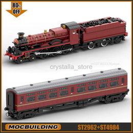 Blokken Filmtrein MOC Express Locomotief En Tender Bouwstenen Vervoer Technologie Bakstenen DHZ Assemblagemodel Speelgoed Kerstcadeaus 240120