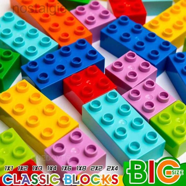 Blocs Nouveaux gros blocs de construction pour les tout-petits bébé grandes briques de construction classiques ensemble jouets enfants cadeau de noël Compatible avec la grande marque 240401