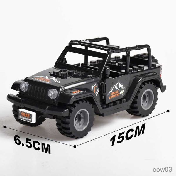 Blocs NOUVEAU Militaires Camouflage Noirs Wranglers Voiture Off Roader Blocs de Construction Modèle Classique Ensembles Briques Enfants Kits R230720