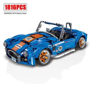 Blokken Originele Technische Mustang Shelby Supercar Sport Racing Bouwstenen Model Bakstenen Kinderen Assemblage Voertuig Sets Jongens Speelgoed GeschenkenL231223