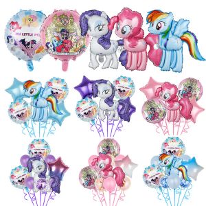 Blocs Pink Pony Horse Ballons Hélium Unicorn Foil Balon