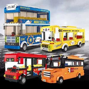 Blocs de construction d'assemblage de voiture, Bus, transport public, camion et camion de fret, jouets Puzzle