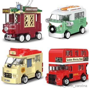 Blocs retirer camion de lutte contre l'incendie ville Taxi Bus Panzer véhicule blocs de construction jouets pour enfants garçons cadeaux R230905