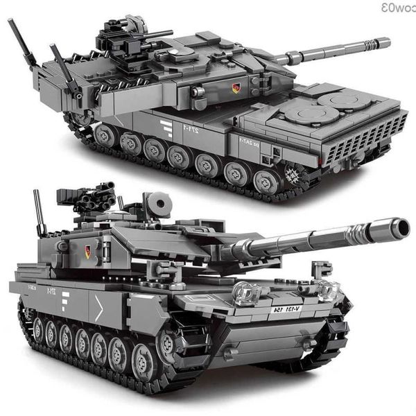 Blocs R231020 Kids Leopard Soldier Toys Toys Battle Bricks Challenger Building Children Tanks Lritp