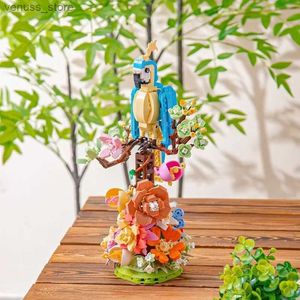 Blocs de construction d'oiseaux simulés, Puzzle DIY, décorations de jouets, décorations de bureau pour la maison, cadeaux à la famille et aux amis R231208