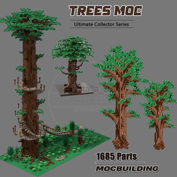 Blocs Film spatial Arbres forestiers MOC Blocs de construction Star Scene Modèle Diorama Technologie Briques Collection Jouets Cadeaux de Noël 240120