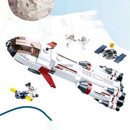 Blocs Station spatiale Saturn fusée navette Satellite astronaute Figure homme blocs de construction ville briques jeux enfants jouets cadeaux