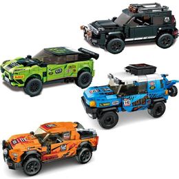 Blokkeert snelheid Ford F 150 MOC SUV OFF ROAD PL Back Auto Figuren Voertuiggebouw Rally Racers Model Bakstenen speelgoed voor Kid 220715 Drop Deliv Otknp