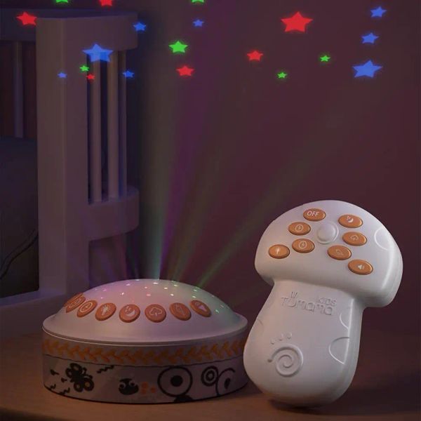 Bloqueos proyectores de cielo estrellado alivia y ayuda a dormir los juguetes de la cama de los bebés proyectores de música para el sueño del bebé