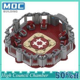 Blokkeert Stra Movie Series Space High Council Chamber Model Set DIY Assembly Bouwstenen Geschenken voor kinderen