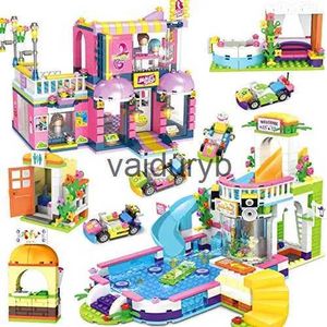 Bloques Fiesta en la piscina de verano Timehair Sn Toys Juego de bloques de construcción que incluye barra de jugos Kit de juego de construcción de autos Aprendizaje y juego de roles Giftvaiduryb