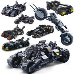 Blocks Superhero Night Knight Bat vs Joker Harley Quinn Supercar Action Figure Bâtiments Buildings Model Model Bricks Kids Toys Cadeaux