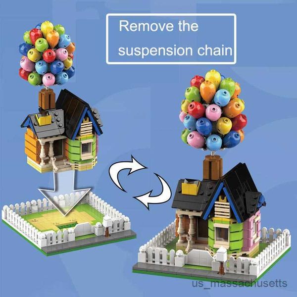 Blocs Suspended Gravity Balloon Flying House Blocy Bloodings Creativeal Sculptures Dynamic Physics Balance Novel Toys for Kids Gifts R230817