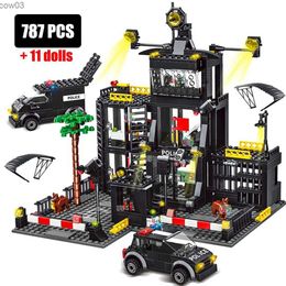 Blocs SWAT Station ville modèle ensemble voiture policier bateau figurines modèle blocs de construction bricolage jouet pour enfants garçons cadeau R231020