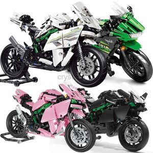 Blokkeert Technische H2R Ninja 400 Motorfietsset Bouwstenen Motorbike Locomotief Racevoertuig Bakstenen Toys Gifts For Children Boys 240120