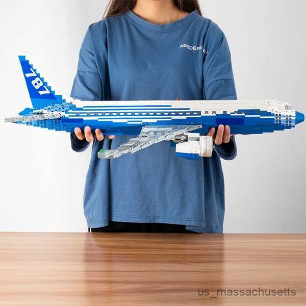 Blocs Idées Techniques Le Boeing 787 Airliner Building Block City Avion Passager Avion B Transport Jouets Pour Enfant Enfants Cadeau R230817