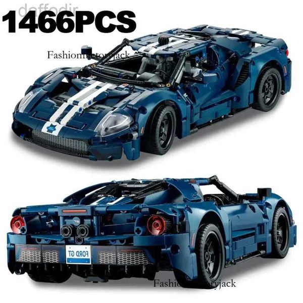 Blocs techniques MOC 42154 Forded GT Muscle sport voiture bloc de construction modèle véhicule de course assembler des briques de jouet pour enfants adulte cadeau 240308